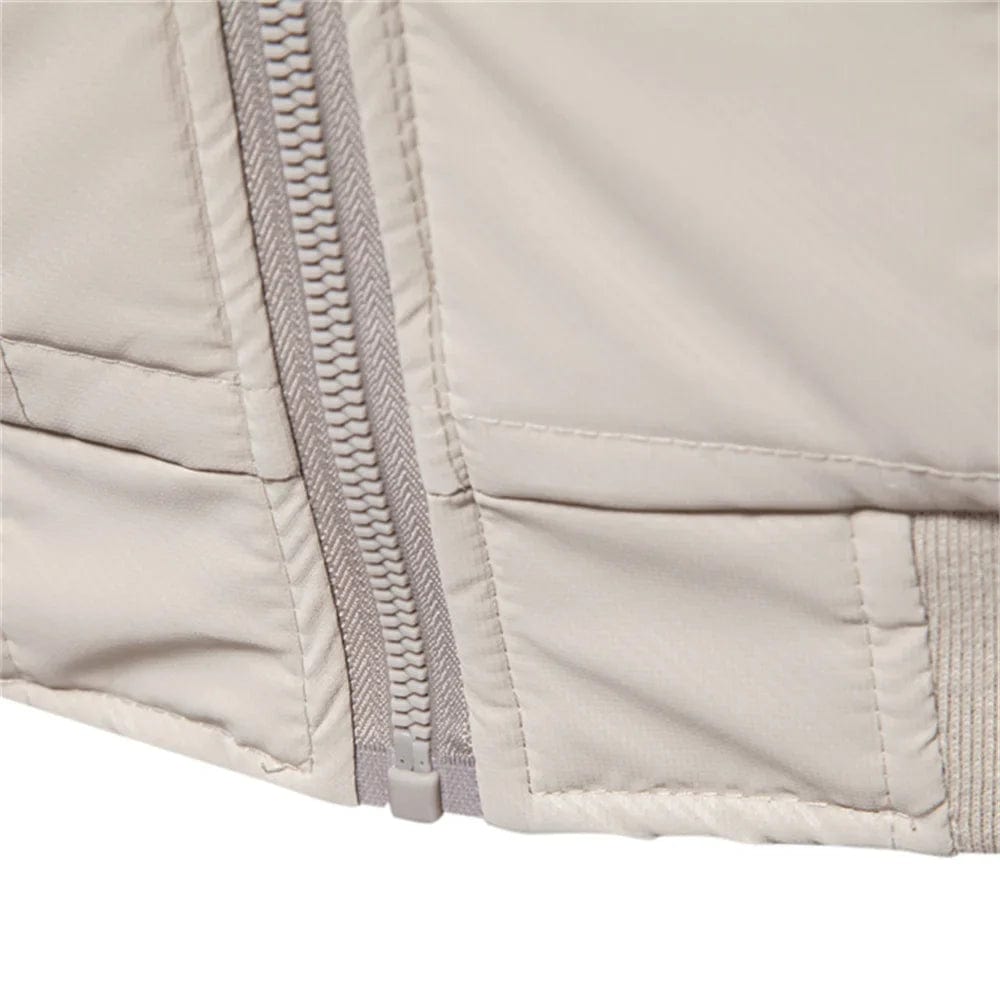 Men's Quilted Jacket Classic With Rib Knitted Sleeves