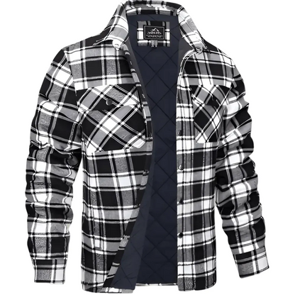 Men's Quilted Shirt Jacket for Outdoor Activities