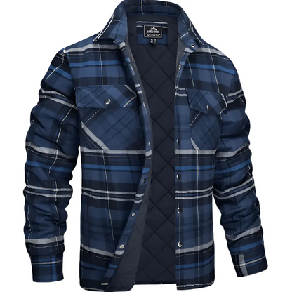 Men's Quilted Shirt Jacket for Outdoor Activities