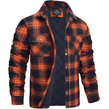 Men's Quilted Shirt Jacket for Outdoor Activities