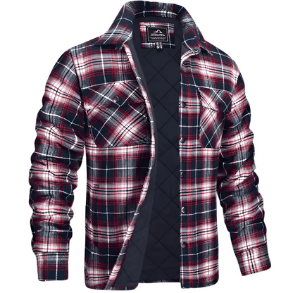 Men's Quilted Shirt Jacket for Outdoor Activities