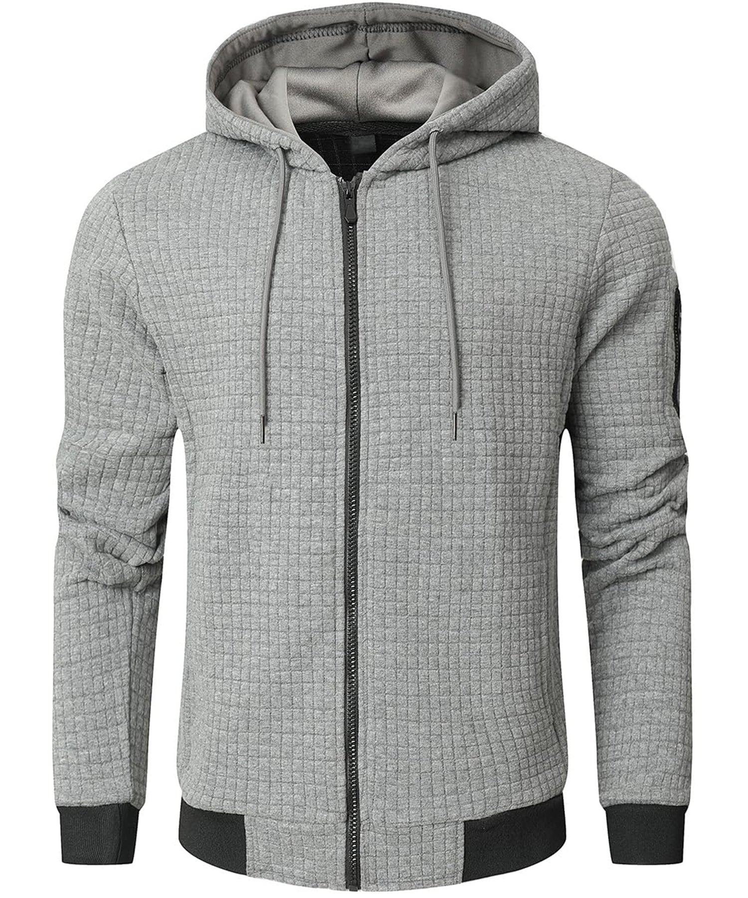 Men's Quilted Winter Jacket Insulated With Hood