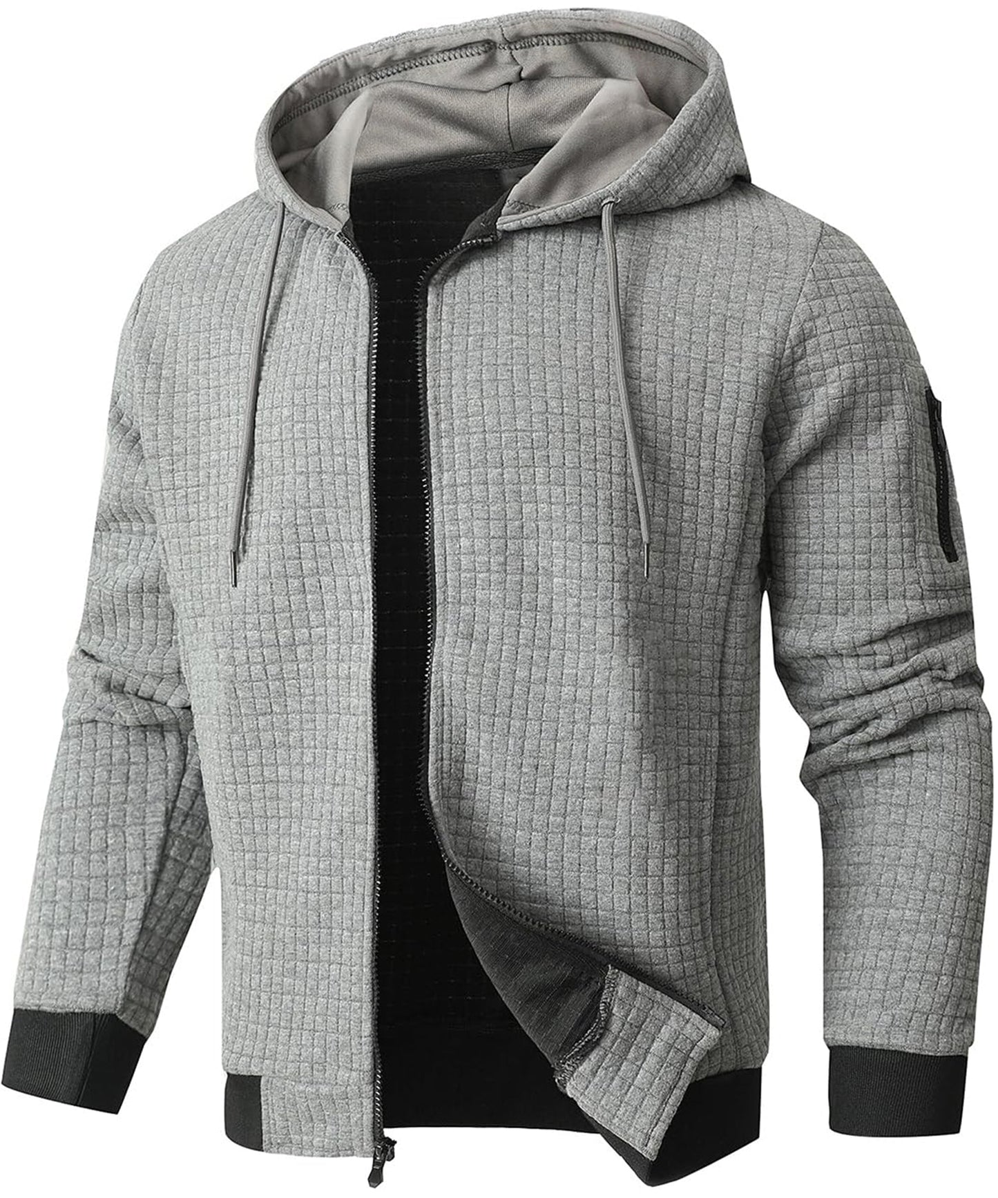 Men's Quilted Winter Jacket Insulated With Hood
