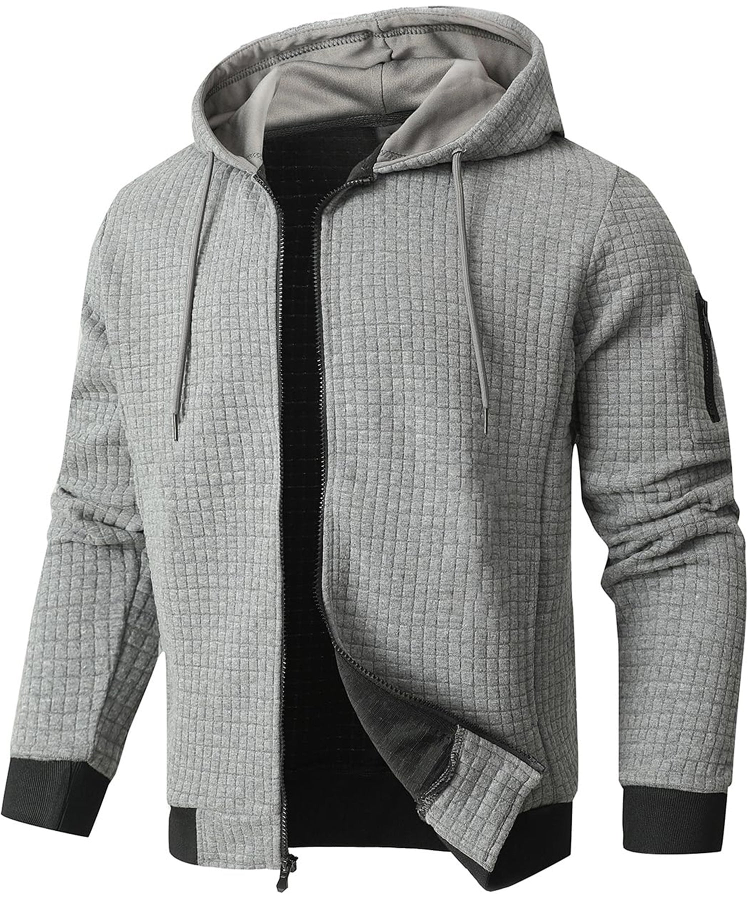 Men's Quilted Winter Jacket Insulated With Hood