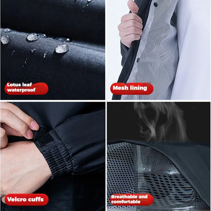 Men's Rain Jacket and Rain Pants Set for Motorbike and Electric Bike