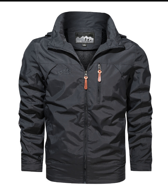 Men's Raincoat Waterproof With Adjustable Hood For Outdoor Activities