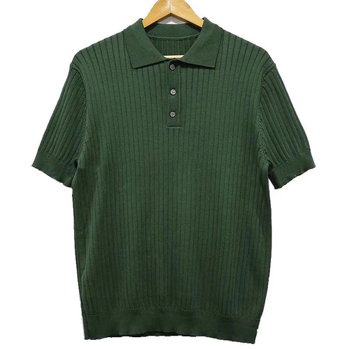 Men's Retro Striped Polo Shirt