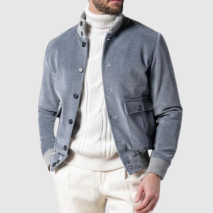 Men's Rib Velvet Jacket Modern Casual