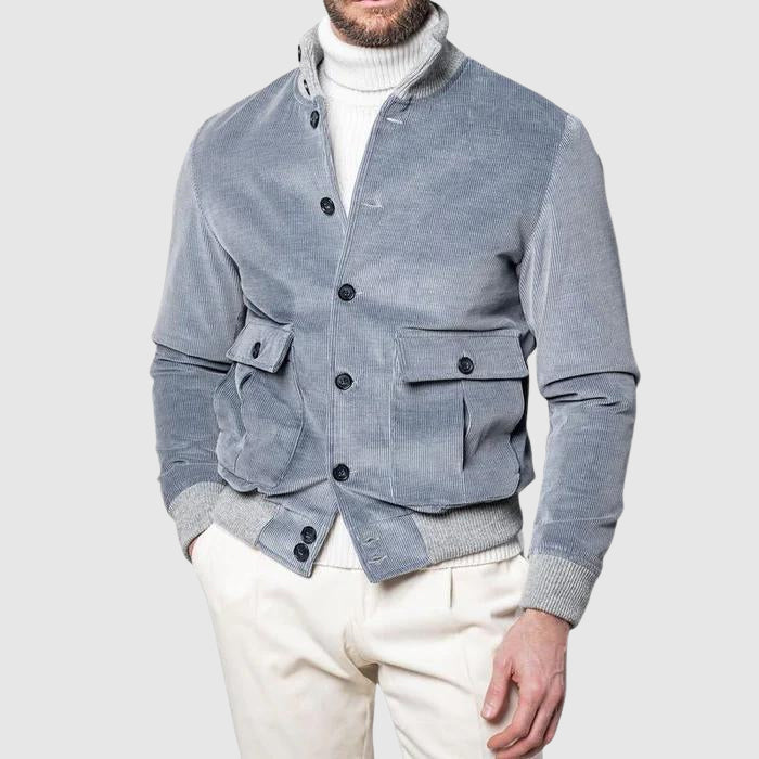 Men's Rib Velvet Jacket Modern Casual