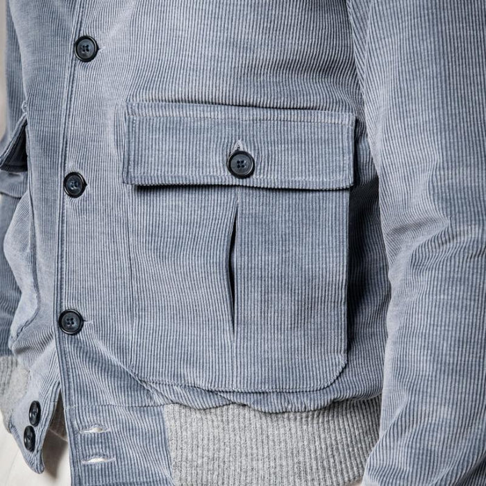 Men's Rib Velvet Jacket Modern Casual