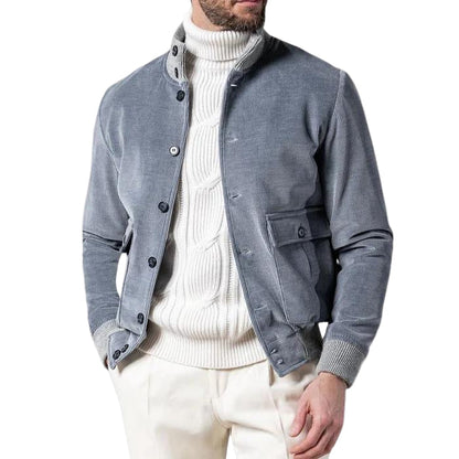 Men's Rib Velvet Jacket Modern Casual