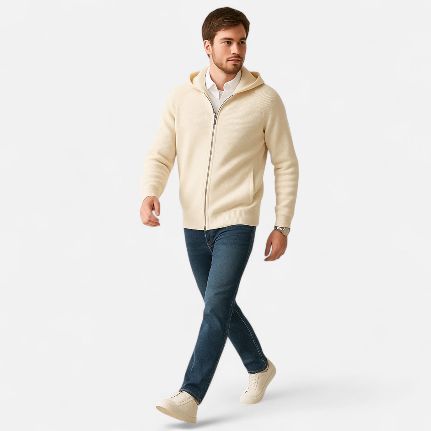 Men's Shirt Cap With Zipper Casual Luxe