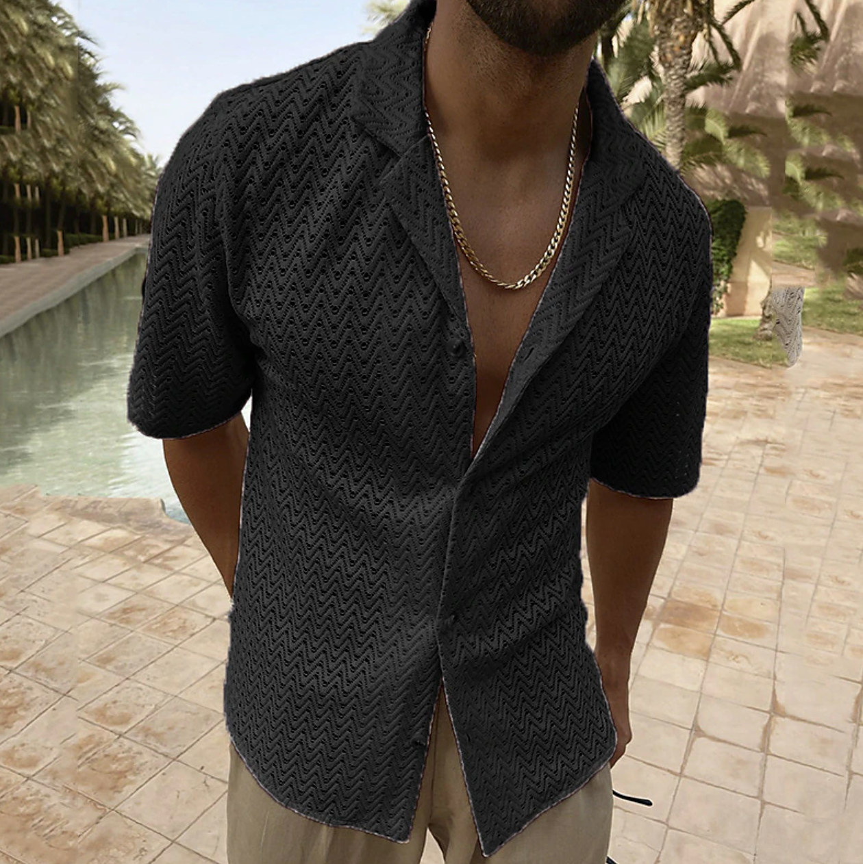 Men's Shirt Casual Breathable Cotton Summer