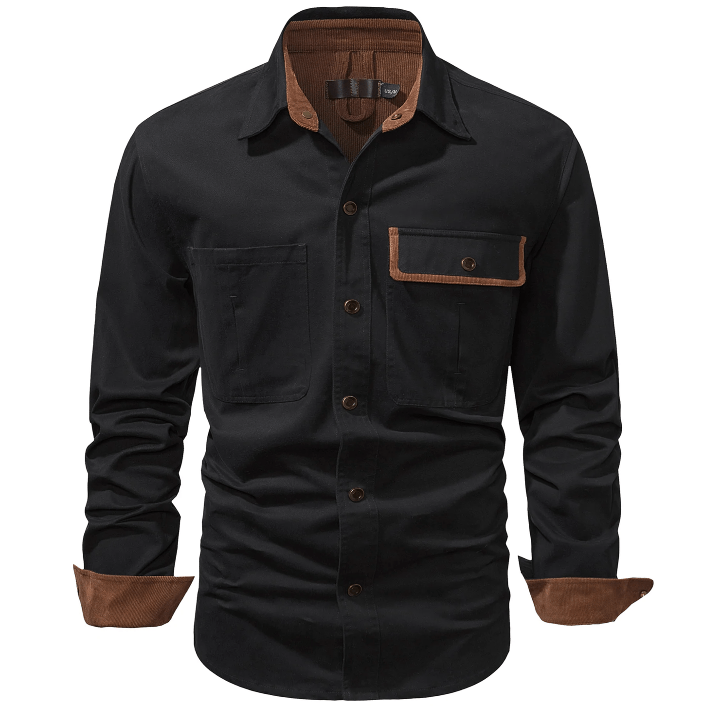 Men's Shirt Jacket Dual-Tone Cotton