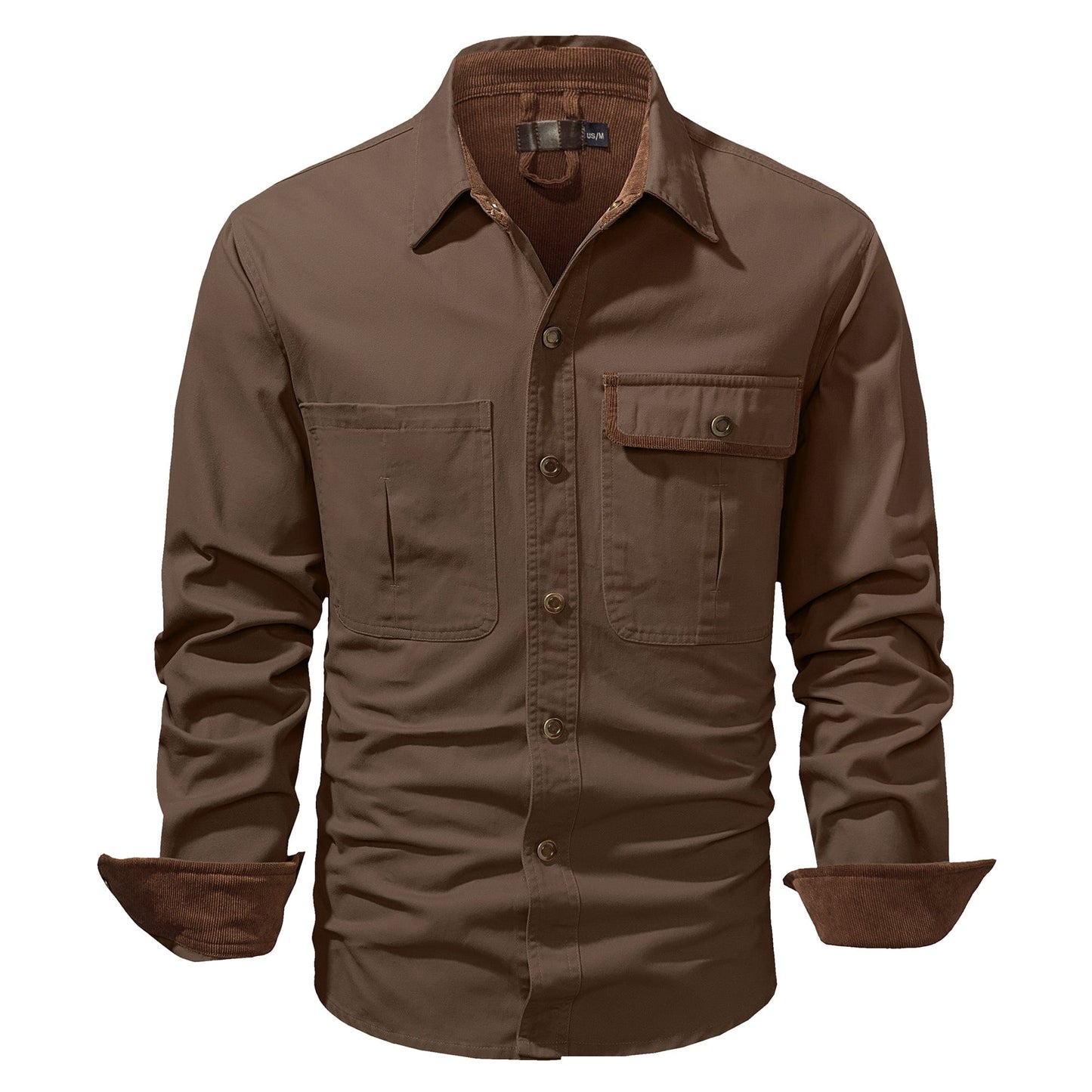 Men's Shirt Jacket Dual-Tone Cotton
