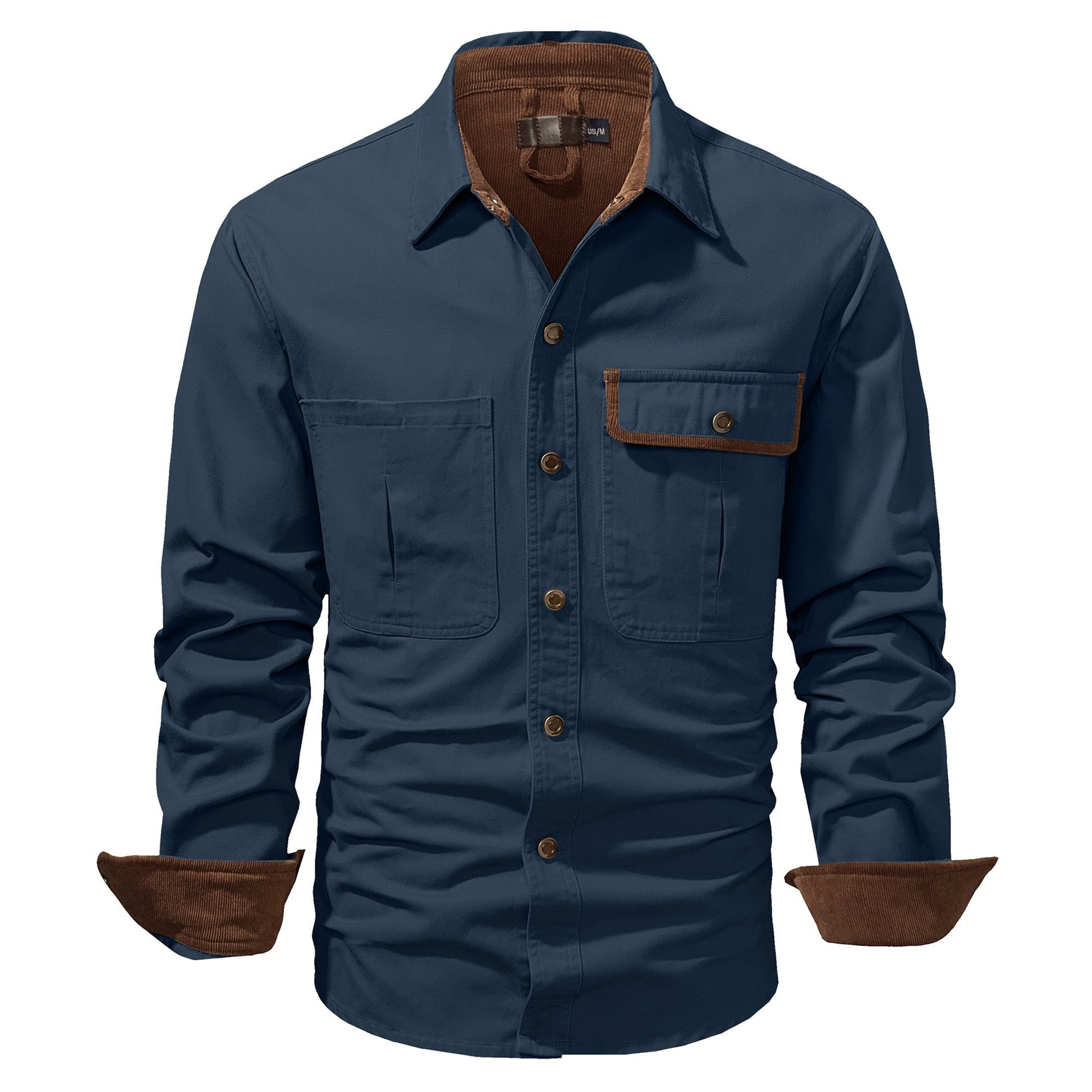 Men's Shirt Jacket Dual-Tone Cotton