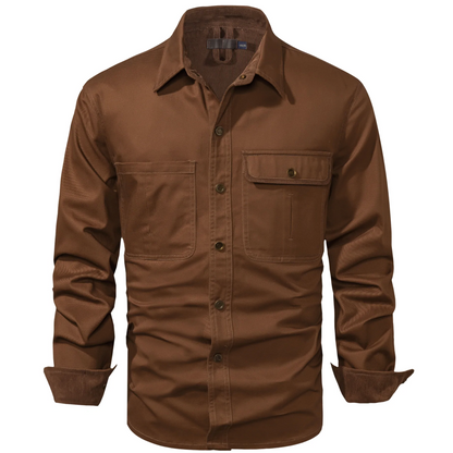 Men's Shirt Jacket Dual-Tone Cotton
