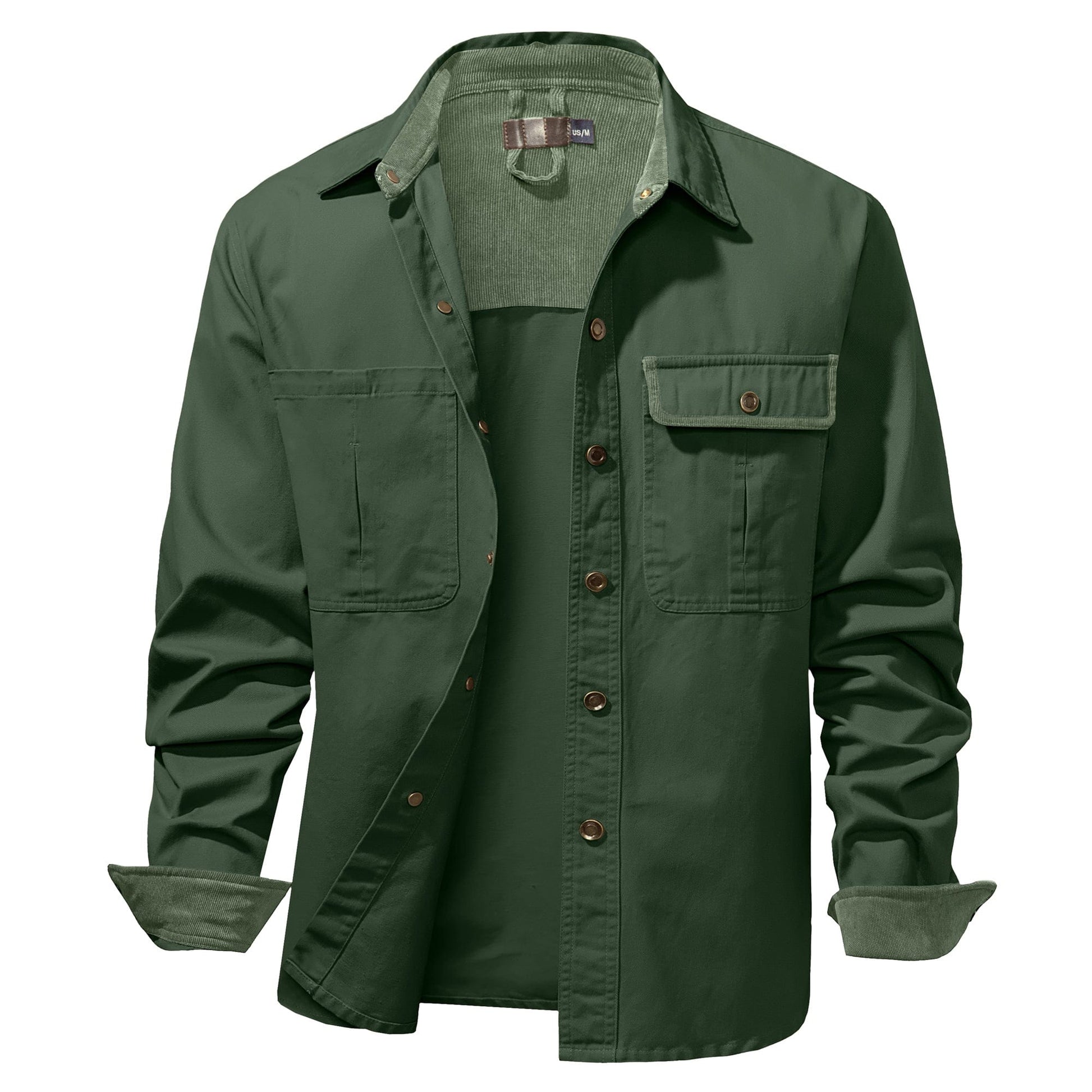Men's Shirt Jacket Dual-Tone Cotton