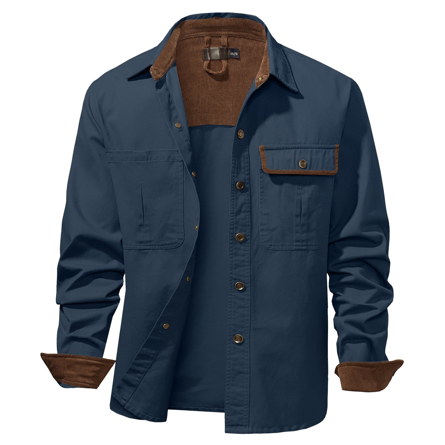 Men's Shirt Jacket Dual-Tone Cotton