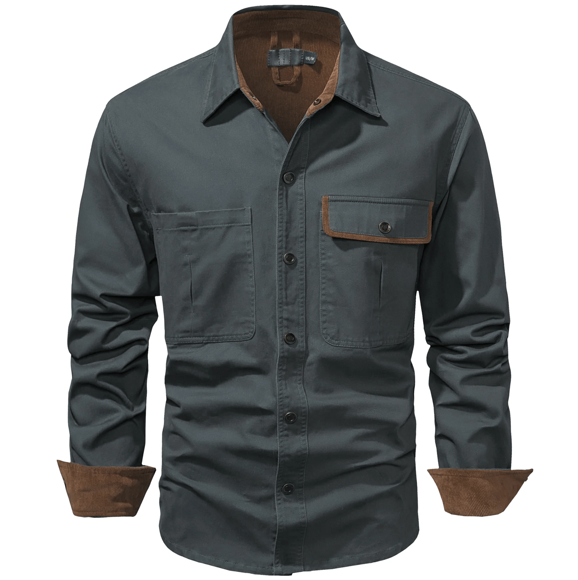 Men's Shirt Jacket Dual-Tone Cotton