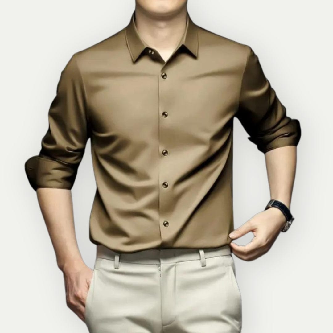 Men's Shirt Slim Fit Wrinkle-Free Breathable