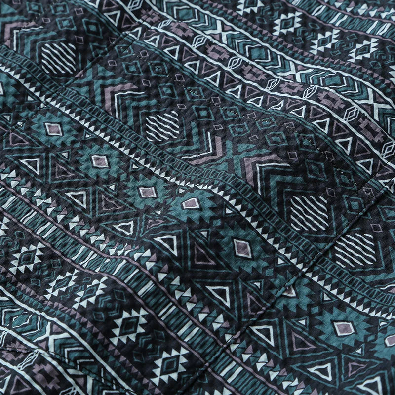 Men's Shirt Vintage Printed Cotton Blend Comfortable