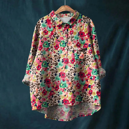 Men's Shirt With Floral Print and Tailored Fit