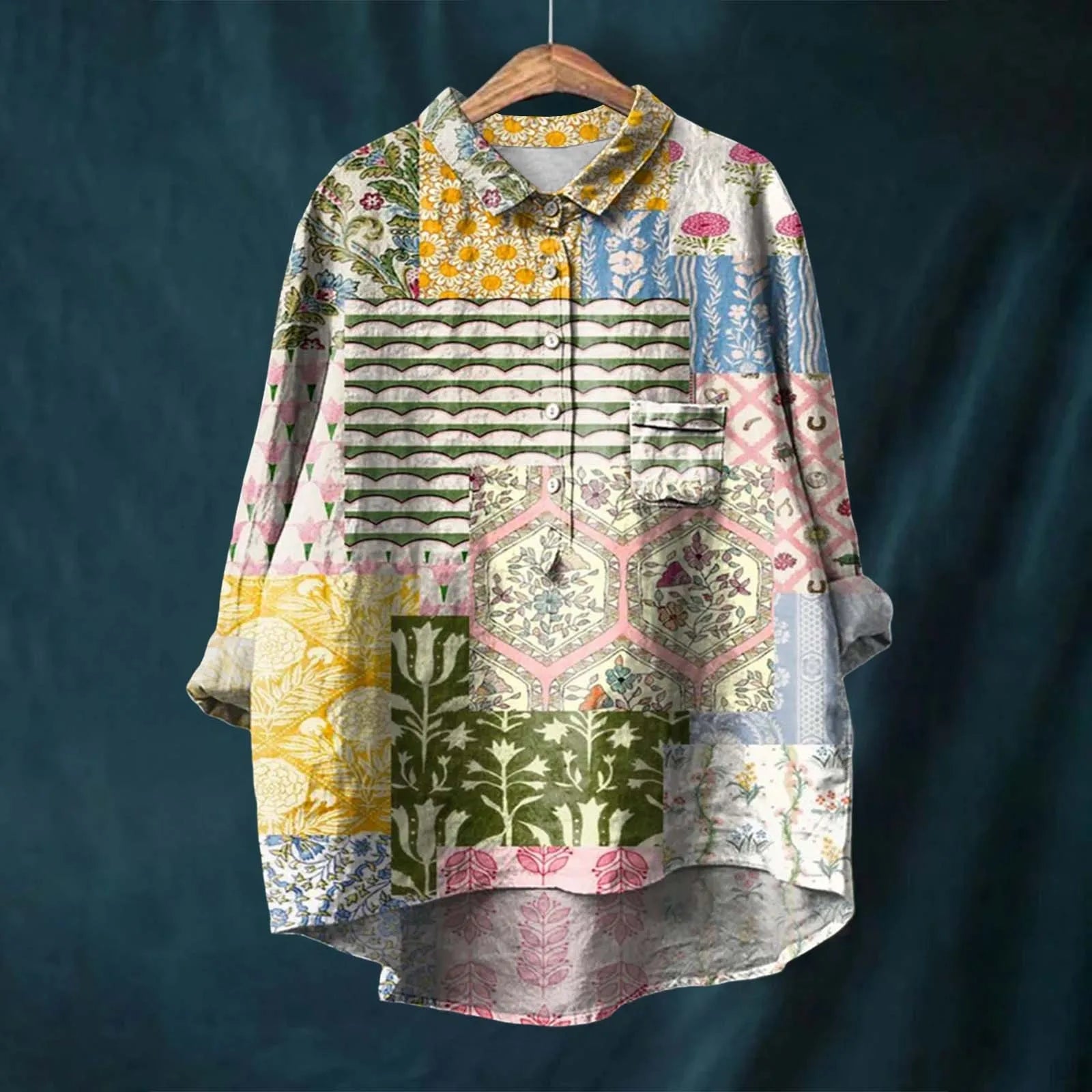 Men's Shirt With Floral Print and Tailored Fit