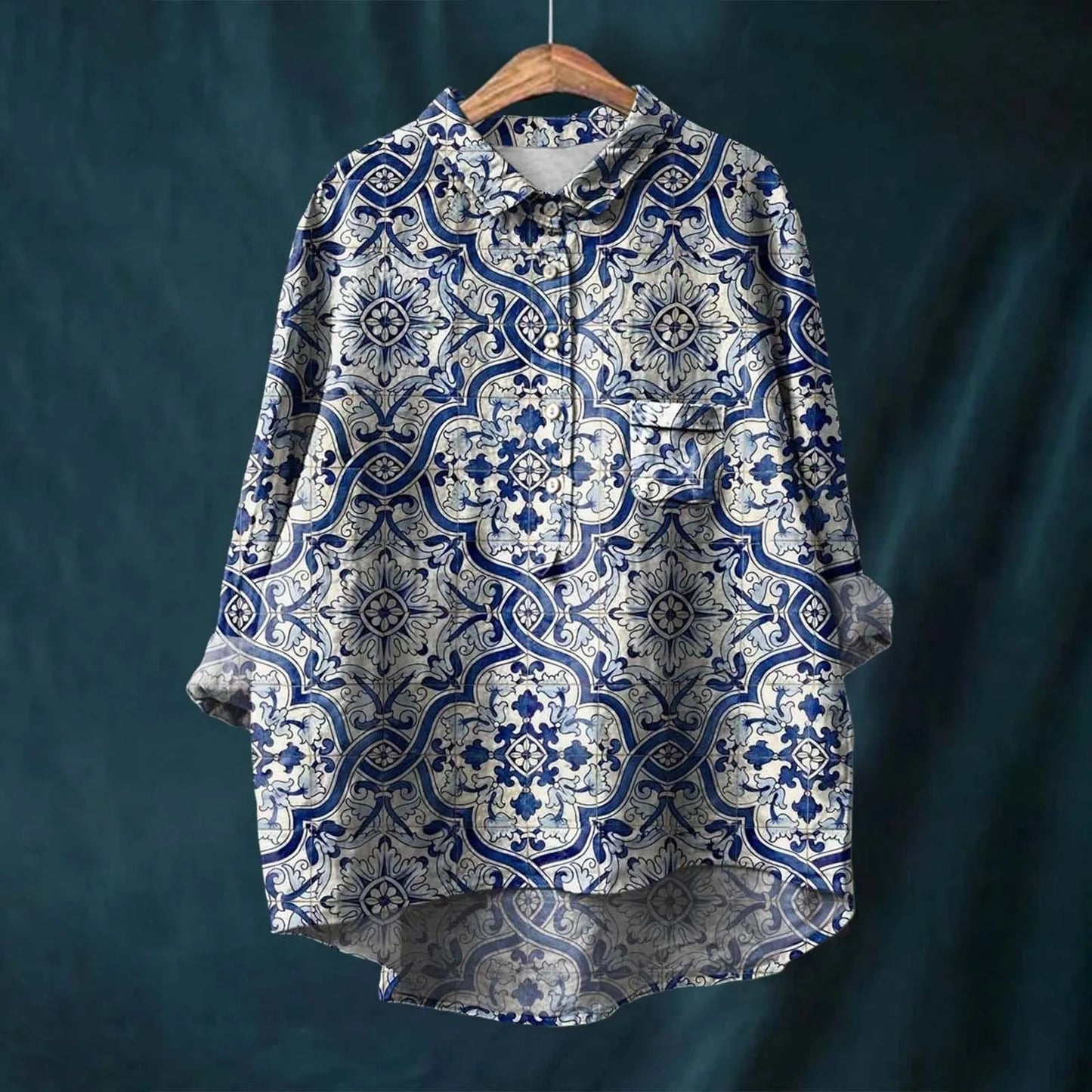 Men's Shirt With Floral Print and Tailored Fit