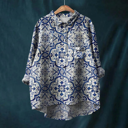 Men's Shirt With Floral Print and Tailored Fit
