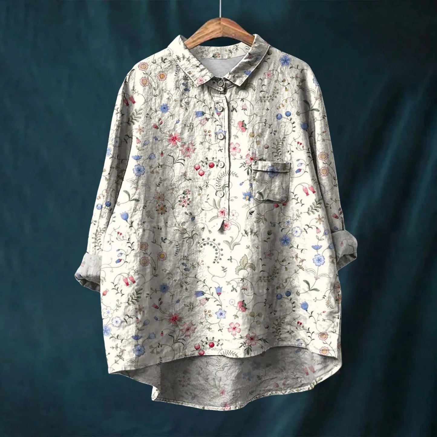 Men's Shirt With Floral Print and Tailored Fit
