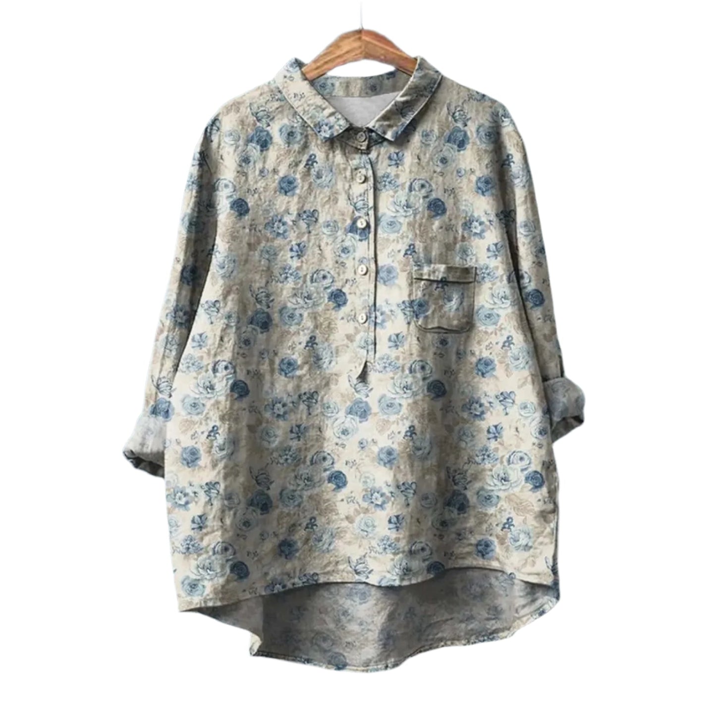 Men's Shirt With Floral Print and Tailored Fit