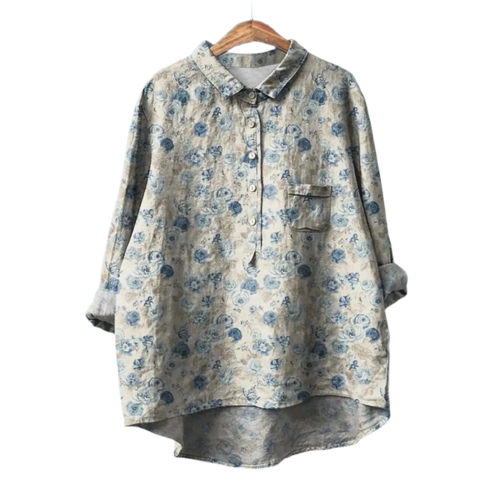 Men's Shirt With Floral Print and Tailored Fit