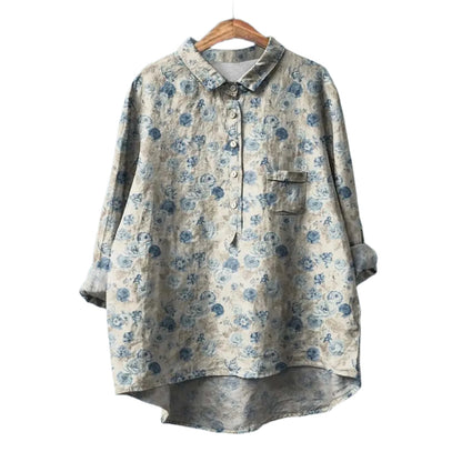 Men's Shirt With Floral Print and Tailored Fit