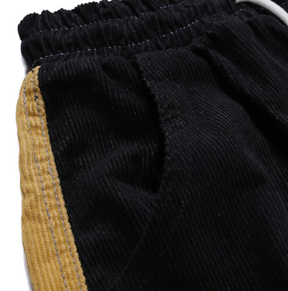 Men's Short Pants Casual Cotton with Colour Patches