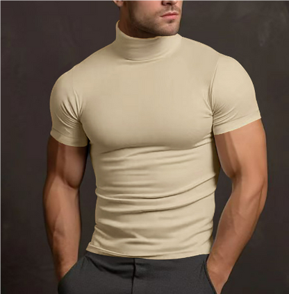 Men's Short-sleeved Turtleneck Modern