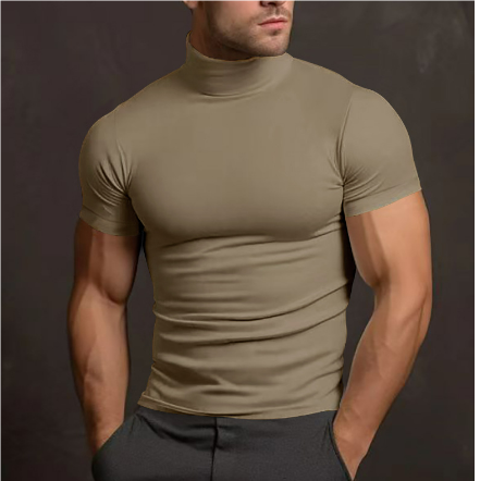 Men's Short-sleeved Turtleneck Modern
