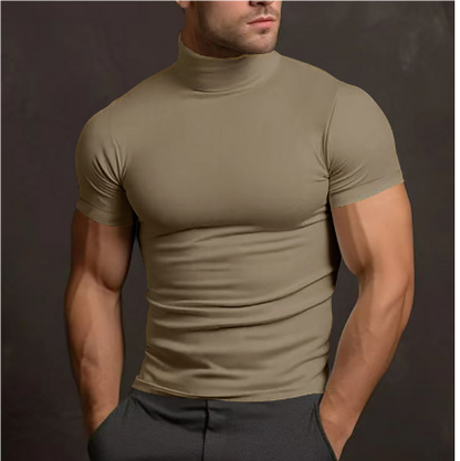Men's Short-sleeved Turtleneck Modern