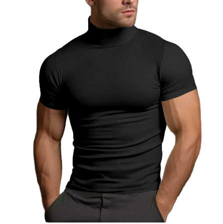 Men's Short-sleeved Turtleneck Modern