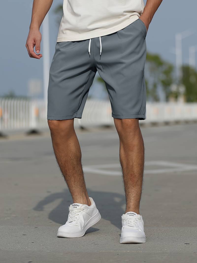 Men's Shorts Breathable Cotton Casual with Drawstring Fastening