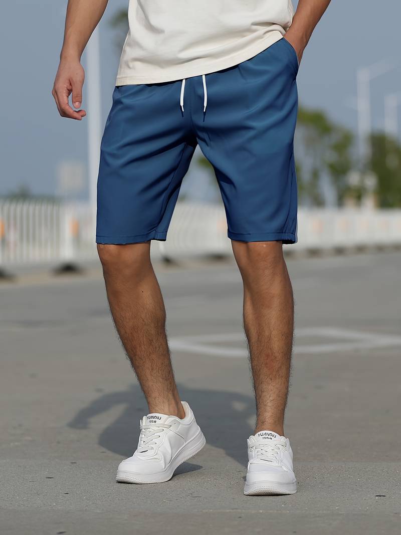 Men's Shorts Breathable Cotton Casual with Drawstring Fastening