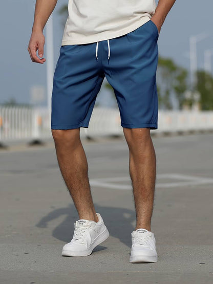 Men's Shorts Breathable Cotton Casual with Drawstring Fastening