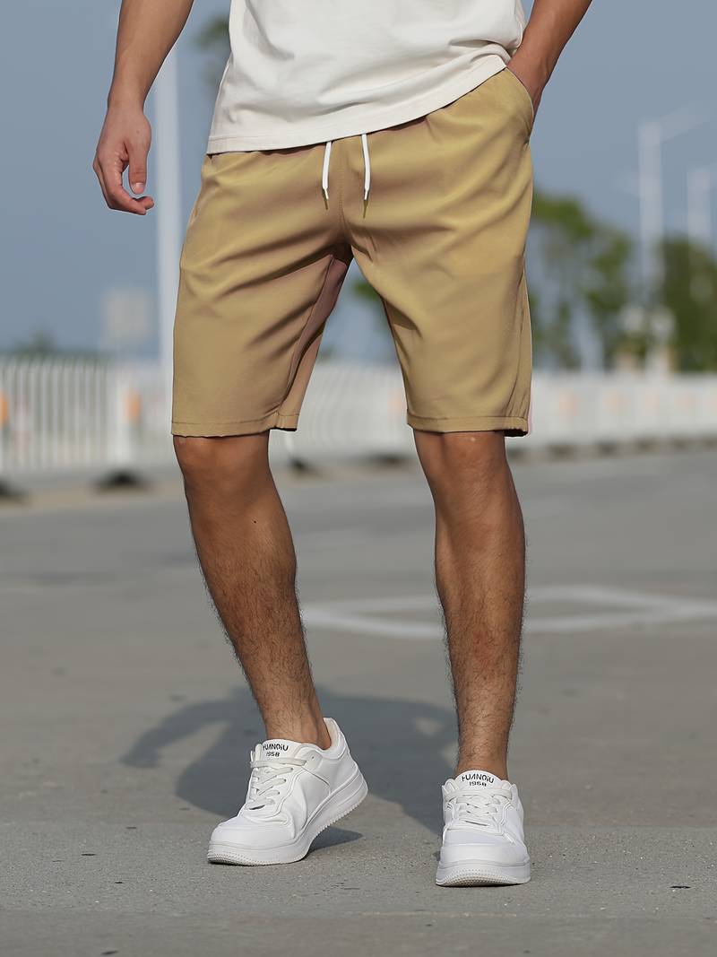 Men's Shorts Breathable Cotton Casual with Drawstring Fastening
