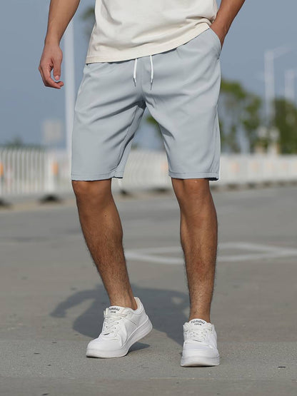 Men's Shorts Breathable Cotton Casual with Drawstring Fastening