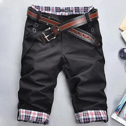 Men's Shorts Cargo Style Cotton With Practical Pockets