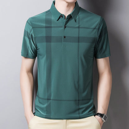 Men's Slim-Fit Checked Polo