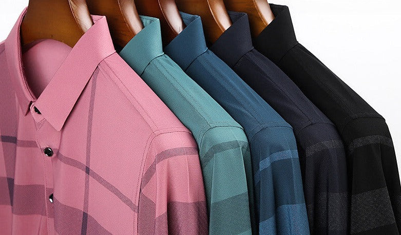 Men's Slim-Fit Checked Polo