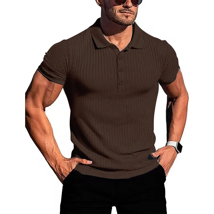 Men's Slim Knit Polo Shirt