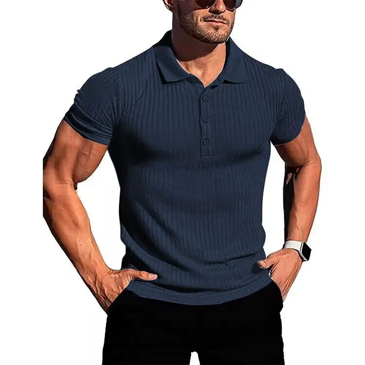 Men's Slim Knit Polo Shirt