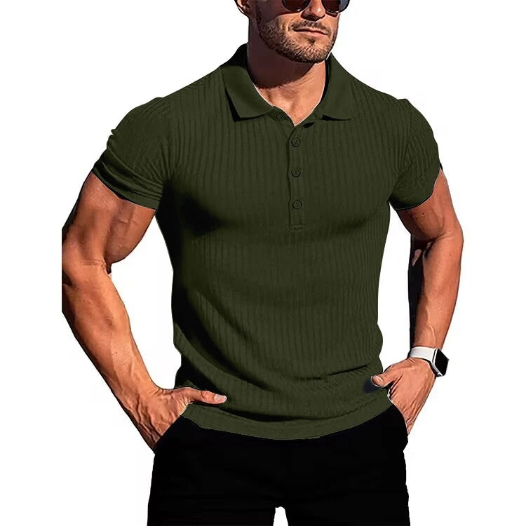 Men's Slim Knit Polo Shirt